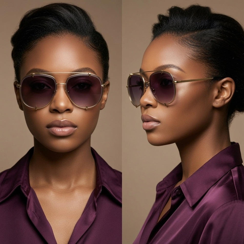 Street sunglasses  Sun Protection Fashion Designer Outdoor Eyewear Female Retro